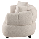 Whitney Contemporary Channel Tufted Boucle Upholstered Loveseat
