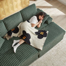 3 Seater Sofa With 2 Ottomans For Living Room by HouseOfZazla