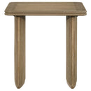 Adina Square Wood Side End Table Distressed Light Brown