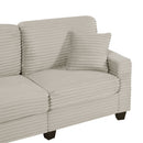 Upholstered U-Shaped Sectional Sofa With Movable Ottoman And Side Storage Pockets by HouseOfZazla