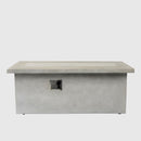 Rectangular Propane Gas Fire Pit Table With 60000 Btu For Outdoor Spaces - Light Gray