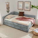 Full Size Curved Round Edge Padded Backrest Daybed by HouseOfZazla