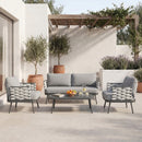 Mariano Steel 4-Pieces Conversation Set by HouseOfZazla