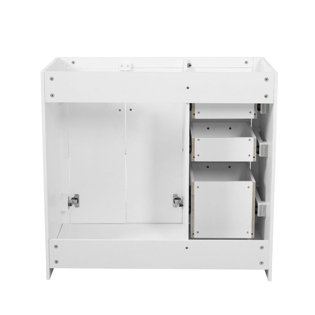 Retro Style Bathroom Vanity, 3 Drawers & Soft Closing Doors, photo 13 of 40
