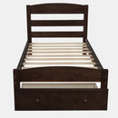 Platform Bed Frame With Storage Drawer And Wood Slat Support No Box Spring Needed by HouseOfZazla