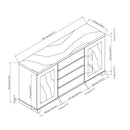 Stacey - Buffet With Storage Drawers And Marble Detailing - Black / Marble by Unique Piece Furniture