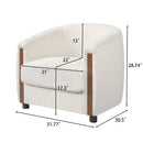 31.8" Modern Curved Barrel Accent Chair
