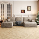 107" Cloud Sectional Sofa with Ottoman