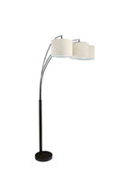 81"H ESPRESSO TRIPLE SHADE FLOOR LAMP (3.65/43.20)