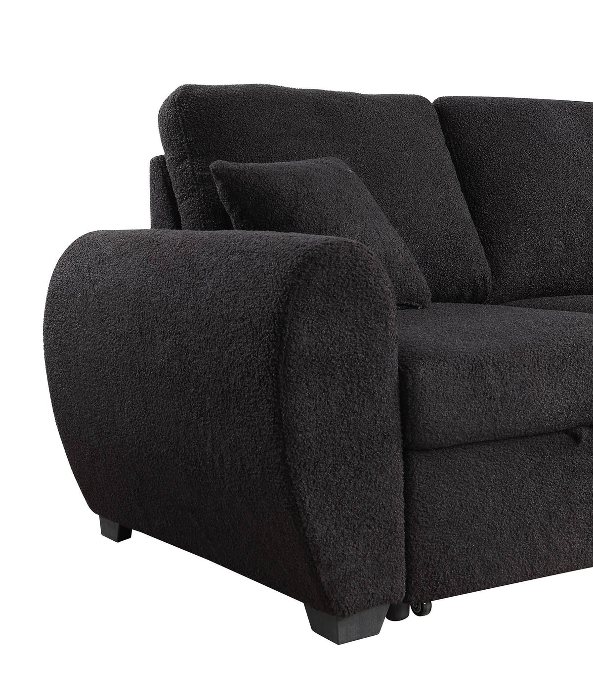 Veronica - Reversible Sleeper Sectional Sofa With Storage Chaise - Black, photo 2 of 7