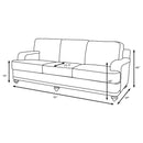Anderson - 2 Piece Cushion Back Living Room Set - Gray by HouseOfZazla