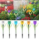 6 Pcs Solar Garden Tulip Flower Light Outdoor Solar Pathway light IP54 Water-resistant Landscape Lights for Lawn Patio Yard Garden Walkway Decoration by LJGDeals