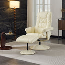 Recliner Chair With Ottoman, 360° Swivel Massage Lounge Chair With 5-Point Vibration & Heated Seat by HouseOfZazla
