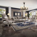 Dresden - 43" Sofa With 5 Pillows - Synthetic Leather & Vintage Bone White by Unique Piece Furniture