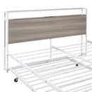 Platform Bed Frame With Trundle, USB Ports And Slat Support, No Box Spring Needed by HouseOfZazla