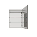 26x20 inch Bathroom Medicine Cabinet with LED Mirror, Anti-Fog, Waterproof, 3000K~6000K Single Door Lighted Bathroom Cabinet with Touch Swich, Dimmable, Recessed or Surface Mount (Right Door)