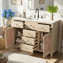 48-Inch Natural Rattan Bathroom Vanity by HouseOfZazla