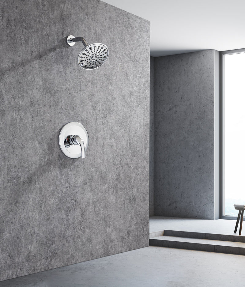 6 In. 6-Spray Balancing Shower Head Shower Faucet