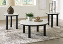 Xandrum - Occasional Table Set (Set of 3) - Black / White