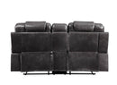 Braylon Recliner Loveseat With Cupholder Console - Brown by HouseOfZazla