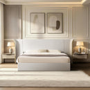 King Size Luxury Wing‑Back Upholstered Bed Frame
