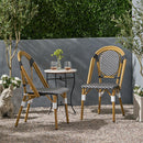 Outdoor PE Rattan and Aluminum French Bistro Chair, Set of 2 by HouseOfZazla