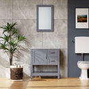 Bathroom Vanity With Mirror And Top Only - Gray by HouseOfZazla