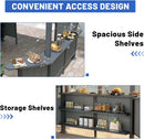 9X10FT Hardtop Grill Gazebo with Storage Shelves and Expansion Platform by HouseOfZazla