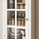 Minimalism Buffet Cabinet With Glass Doors And Double Drawer by HouseOfZazla