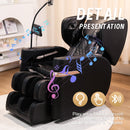 2025 Massage Chair Recliner with Zero Gravity and Full Body Air Pressure in Black PU Leather