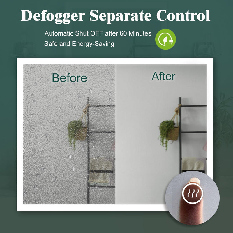 40x32 Inch LED Bathroom Mirror, Bathroom Vanity Mirror with Lights, Backlit and Front Lighted Mirror for Bathroom, Anti-Fog Dimmable Makeup Lighted Mirror with Touch Button, Horizontal/Vertical