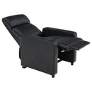 Push Back Recliner - Black by HouseOfZazla