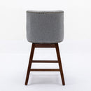 Counter Height Swivel Barstools, 26'' H Seat Height Upholstered Bar Stools (Set of 2), Fabric by HouseOfZazla
