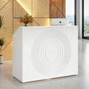 Modern Reception Desk, Front Desk Table With Cable Grommet & Privacy Panels by HouseOfZazla