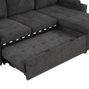 Convertible L Shaped Sofa Couch With Storage, Cup Holders, USB Ports by HouseOfZazla