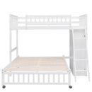 Bunk Bed With 6 Drawers And Flexible Shelves, Bottom Bed With Wheels by HouseOfZazla