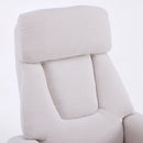 Upholstered Heated Massage 360° Swivel Accent Chair With Ottoman by HouseOfZazla