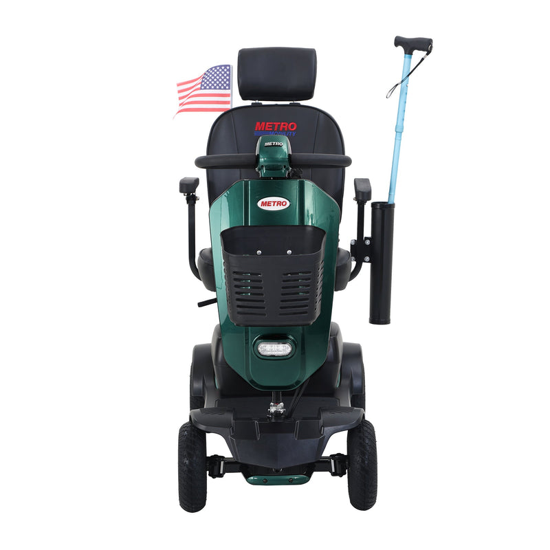 MAX PLUS EMERALD Wheels Outdoor Compact Mobility Scooter with 2pcsx20AH Lead acid Battery, 16 Miles, Cup Holders & USB charger Port