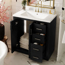 Bathroom Vanity With Sink, Storage Cabinet, Freestanding Set With 3 Drawers & Soft Closing Doors by Unique Piece Furniture