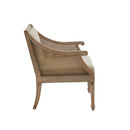 Transitional Cane Accent Armchair And Back Cushion - Natural by HouseOfZazla