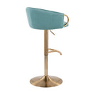 Claire - Contemporary / Glam Adjustable Bar Stool (Set of 2) by HouseOfZazla
