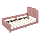 Upholstered Daybed With Classic Stripe Shaped Headboard by HouseOfZazla