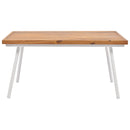 4-Piece Boho Rope Patio Furniture Set, Outdoor Furniture with Acacia Wood Table, Patio Conversation Set with Deep Seating & Thick Cushion for Backyard Porch Balcony, Beige