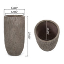 Magnesium Oxide Planter For Outdoor Use - Natural Wood by HouseOfZazla