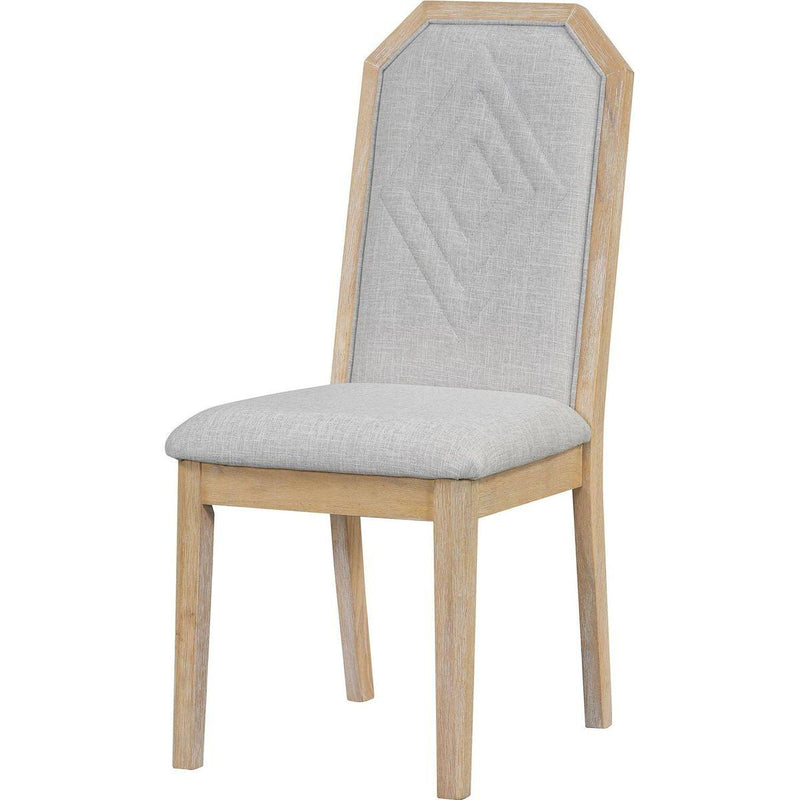 7-Piece Farmhouse Dining Set Classic Rustic Table and 6 high-back design Chairs for Dining Room, Kitchen (Natural Wood Wash)