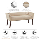 Elegant Design Bench Upholstery, Solid Wood Frame