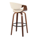 Symphony - Mid Century Modern Fixed Height Barstool With Swivel And Round Footrest (Set of 2) by HouseOfZazla