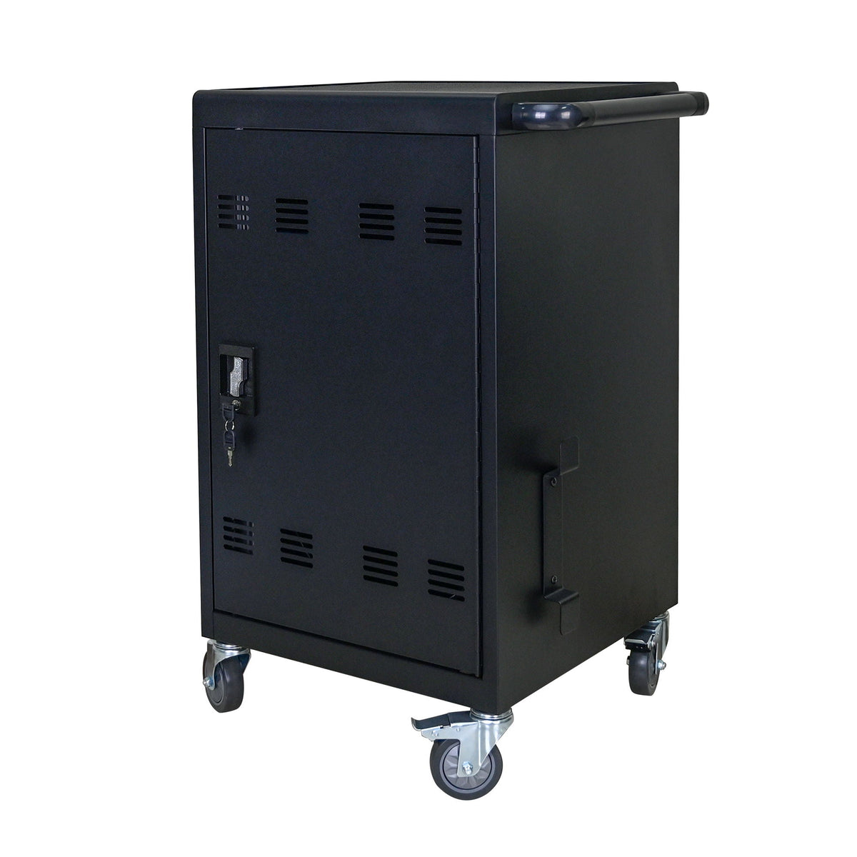 32 Bit Device Charging Trolley For Tablets And Laptops With Cable Management, Removable Doors - Matte Black, photo 3 of 13