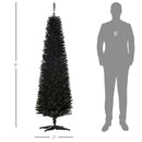 Slim Xmas Tree with Realistic Branch Tips and Plastic Stand