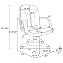 Office Chair With Casters Ergonomic Design For Workspaces - Black